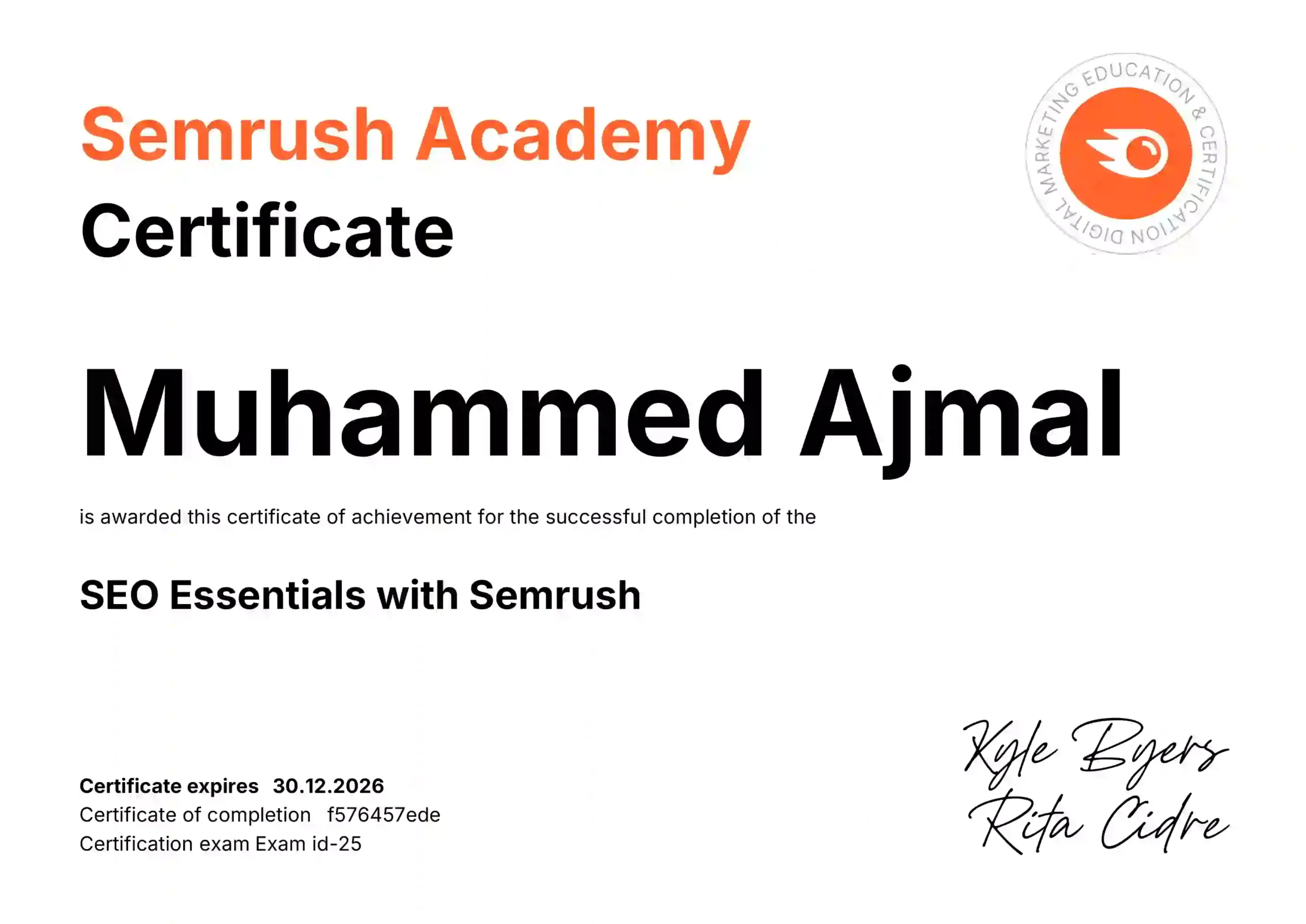 Semrush certification (1)
